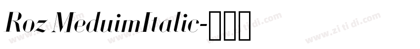 Roz MeduimItalic字体转换